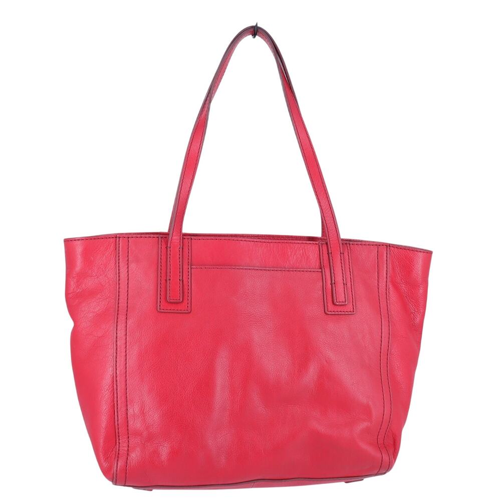 Fossil Emma Tote Bag Crimson Red Large Pebbled Leather Shoulder Bag